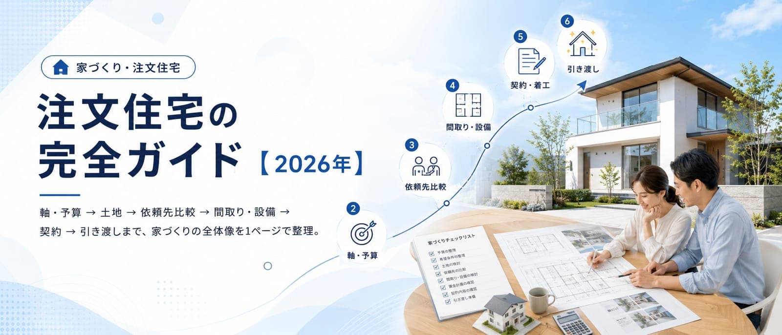 注文住宅の進め方 完全ガイド【2026年】家づくりの流れを総まとめ